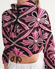 Laden Sie das Bild in den Galerie-Viewer, Rosa Y Negro 3D 2 Women&#39;s All-Over Print Cropped Windbreaker