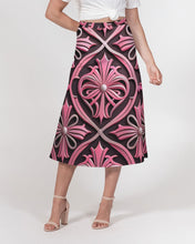 Load image into Gallery viewer, Rosa Y Negro 3D 2 Women&#39;s All-Over Print A-Line Midi Skirt
