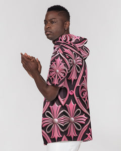 Rosa Y Negro 3D 2 Men's All-Over Print Premium Heavyweight Short Sleeve Hoodie