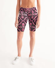 Load image into Gallery viewer, Rosa Y Negro 3D 2 Women&#39;s All-Over Print Mid-Rise Bike Shorts