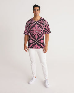 Rosa Y Negro 3D 2 Men's All-Over Print Premium Heavyweight Tee