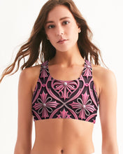 Load image into Gallery viewer, Rosa Y Negro 3D 2 Women&#39;s All-Over Print Seamless Sports Bra