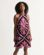 Load image into Gallery viewer, Rosa Y Negro 3D 2 Women&#39;s All-Over Print Halter Dress