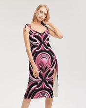 Load image into Gallery viewer, Tbd Women&#39;s All-Over Print Tie Strap Split Dress