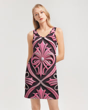 Load image into Gallery viewer, Rosa Y Negro 3D 2 Women&#39;s All-Over PrintRib Knit V Neck Mini Dress