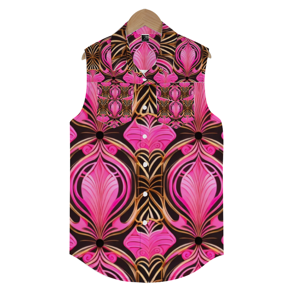 RYN1 Women's Sleeveless Shirt with Double Pockets