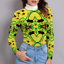 Indlæs billede til gallerivisning Custom All Over Print Women&#39;s Turtleneck Sweater Stylish Lapel Sweater