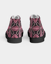 Load image into Gallery viewer, Rosa Y Negro 3D 2 Women&#39;s Hightop Canvas Shoe - Black