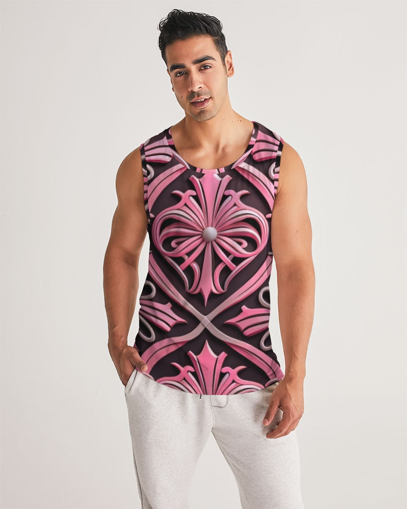 Rosa Y Negro 3D 2 Men's All-Over Print Sport Tank