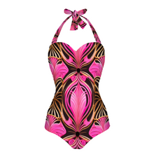 Indlæs billede til gallerivisning RYN1 Women&#39;s Tankini Halterneck One Piece Swimsuit