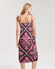 Load image into Gallery viewer, Rosa Y Negro 3D 2 Women&#39;s All-Over Print Tie Strap Split Dress