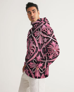 Rosa Y Negro 3D 2 Men's All-Over Print Windbreaker