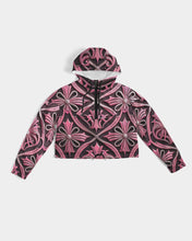 Load image into Gallery viewer, Rosa Y Negro 3D 2 Women&#39;s All-Over Print Cropped Windbreaker