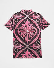 Indlæs billede til gallerivisning Rosa Y Negro 3D 2 Men&#39;s All-Over Print Slim Fit Short Sleeve Polo