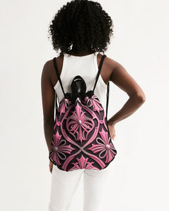Rosa Y Negro 3D 2 Canvas Drawstring Bag