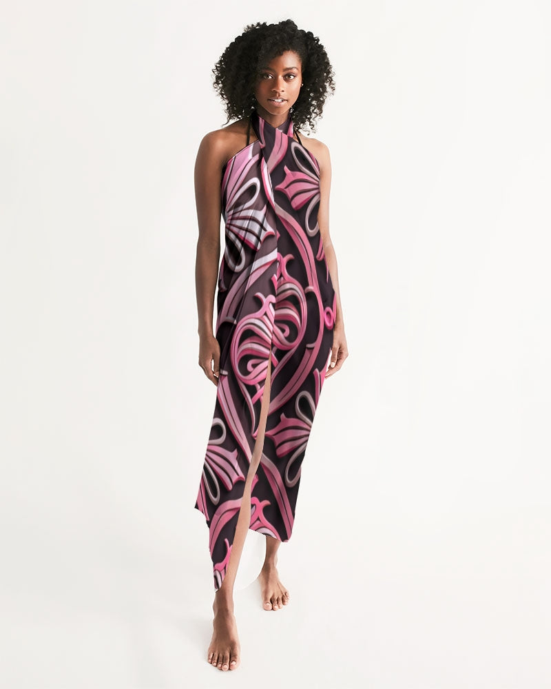 Rosa Y Negro 3D 2 All-Over Print Swim Cover Up
