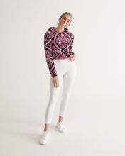 Load image into Gallery viewer, Rosa Y Negro 3D 2 Women&#39;s All-Over Print Cropped Hoodie
