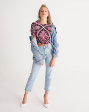 Load image into Gallery viewer, Rosa Y Negro 3D 2 Women&#39;s All-Over Print Twist-Front Cropped Tee