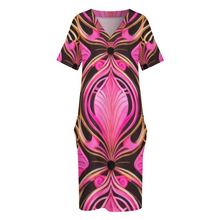 Indlæs billede til gallerivisning RYN 1 Women&#39;s V-neck Loose Dress with Pockets