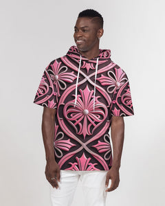 Rosa Y Negro 3D 2 Men's All-Over Print Premium Heavyweight Short Sleeve Hoodie