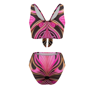 RYN1 Women's Two Piece Adjustable Split Swimsuit