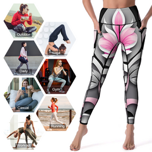 Custom Women's All Over Printed High Waist Yoga Skinny Pants
