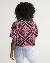 Load image into Gallery viewer, Rosa Y Negro 3D 2 Women&#39;s All-Over Print Lounge Cropped Tee