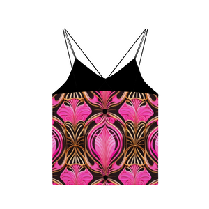 RYN1 Women's Criss Cross Back Camisole Cropped Tank Top