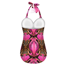 Indlæs billede til gallerivisning RYN1 Women&#39;s Tankini Halterneck One Piece Swimsuit