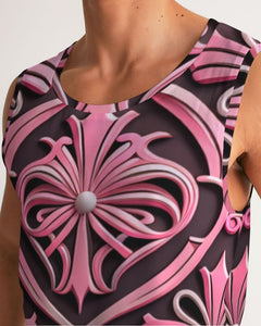 Rosa Y Negro 3D 2 Men's All-Over Print Sport Tank