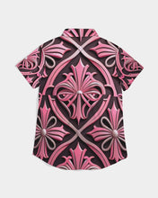 Load image into Gallery viewer, Rosa Y Negro 3D 2 Women&#39;s All-Over Print Short Sleeve Button Up