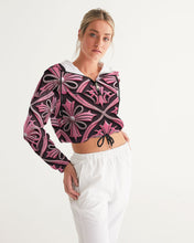Load image into Gallery viewer, Rosa Y Negro 3D 2 Women&#39;s All-Over Print Cropped Windbreaker