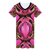 Indlæs billede til gallerivisning RYN 1 Women&#39;s V-neck Short Sleeve Mini Dress