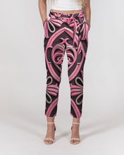 Load image into Gallery viewer, Rosa Y Negro 3D 2 Women&#39;s All-Over Print Belted Tapered Pants
