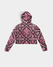 Load image into Gallery viewer, Rosa Y Negro 3D 2 Women&#39;s All-Over Print Cropped Hoodie