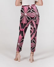 Load image into Gallery viewer, Rosa Y Negro 3D 2 Women&#39;s All-Over Print Belted Tapered Pants