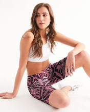 Load image into Gallery viewer, Rosa Y Negro 3D 2 Women&#39;s All-Over Print Mid-Rise Bike Shorts