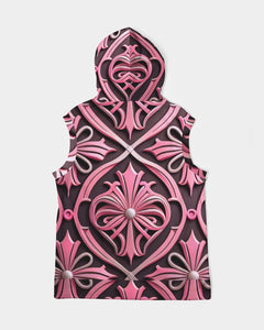Rosa Y Negro 3D 2 Men's All-Over Print Heavyweight Sleeveless Hoodie