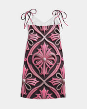 Load image into Gallery viewer, Rosa Y Negro 3D 2 Women&#39;s All-Over Print Tie Strap Split Dress