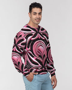 Tbd Men's All-Over Print Classic French Terry Crewneck Pullover