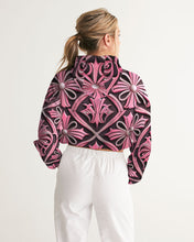 Load image into Gallery viewer, Rosa Y Negro 3D 2 Women&#39;s All-Over Print Cropped Windbreaker