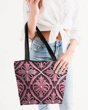 Load image into Gallery viewer, Rosa Y Negro 3D 2 Canvas Zip Tote