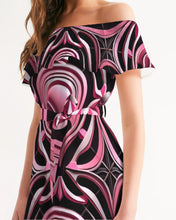 Load image into Gallery viewer, Tbd Women&#39;s All-Over Print Off-Shoulder Dress