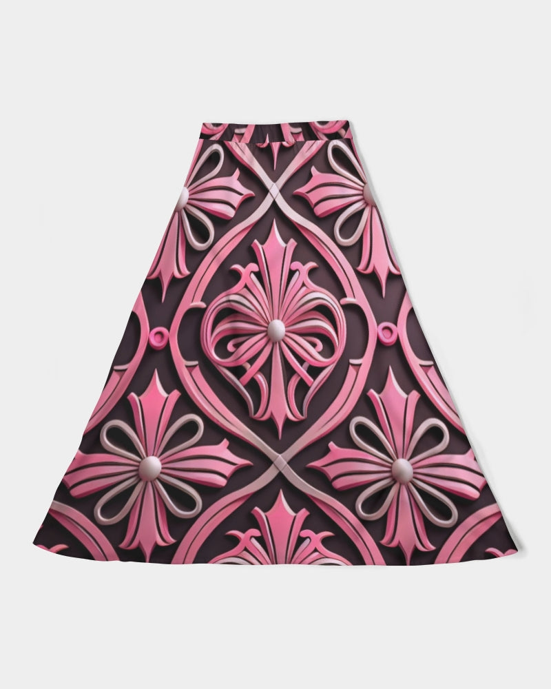 Rosa Y Negro 3D 2 Women's All-Over Print A-Line Midi Skirt