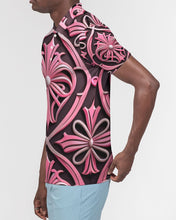 Indlæs billede til gallerivisning Rosa Y Negro 3D 2 Men&#39;s All-Over Print Slim Fit Short Sleeve Polo