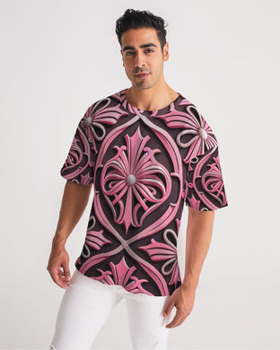 Rosa Y Negro 3D 2 Men's All-Over Print Premium Heavyweight Tee