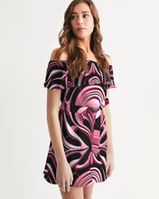 Load image into Gallery viewer, Tbd Women&#39;s All-Over Print Off-Shoulder Dress