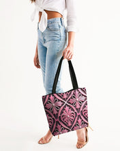 Load image into Gallery viewer, Rosa Y Negro 3D 2 Canvas Zip Tote