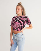Load image into Gallery viewer, Rosa Y Negro 3D 2 Women&#39;s All-Over Print Twist-Front Cropped Tee