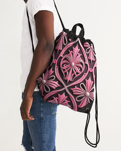 Rosa Y Negro 3D 2 Canvas Drawstring Bag